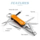 thumbnail image 4 of Llavero multiherramienta, cortauñas OUTU, 7 en 1, EDC Tool, naranja, 4 of 9