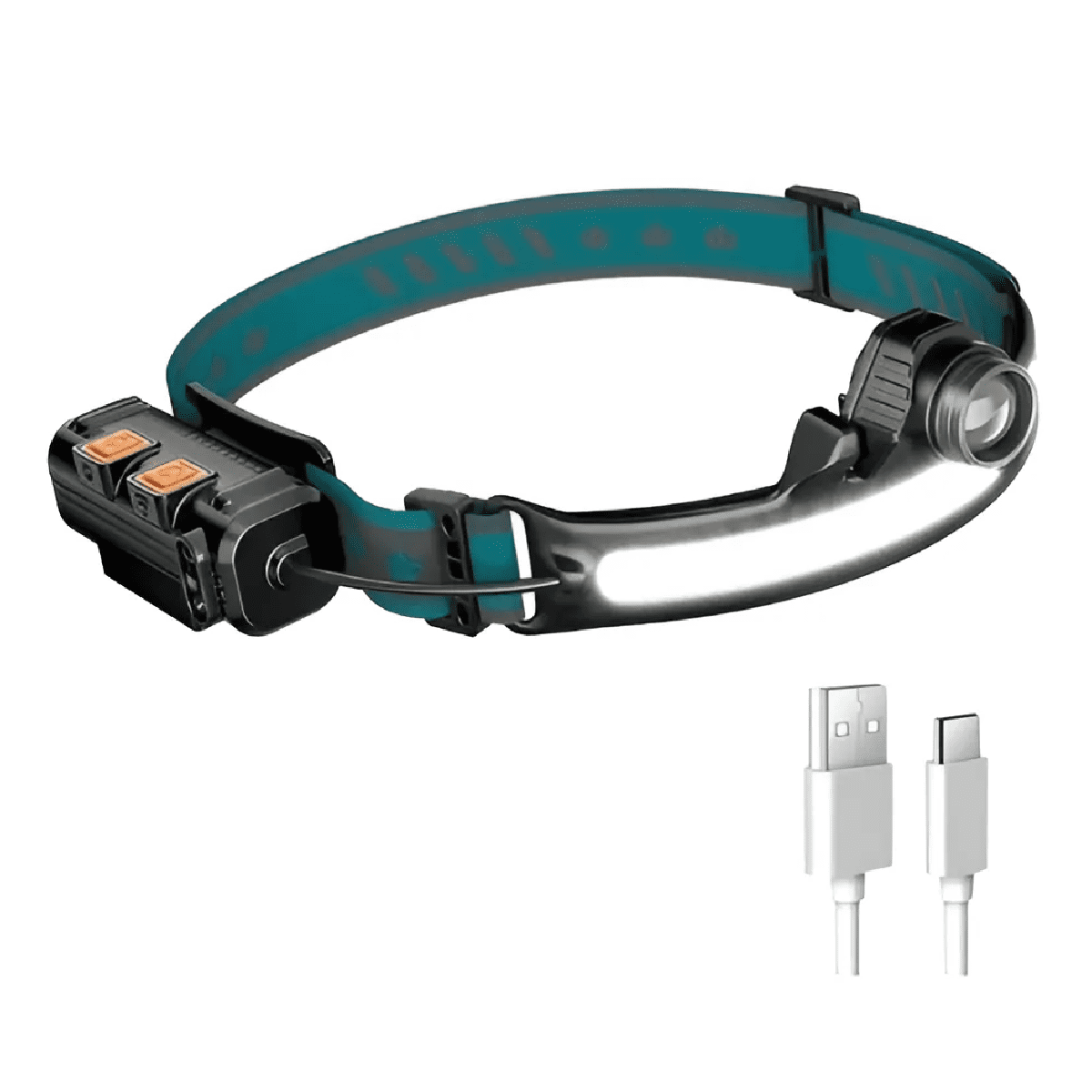 Genérico - Linterna Lampara Frontal Cabeza Camping Led Alta Potencia Blanco