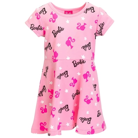 Vestido De Manga Corta Para Niñas Barbie Para Niñas