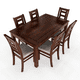 thumbnail image 2 of Juego de Comedor Sevilla 6 Sillas Nogal Mesa Rectangular Madera, 2 of 4