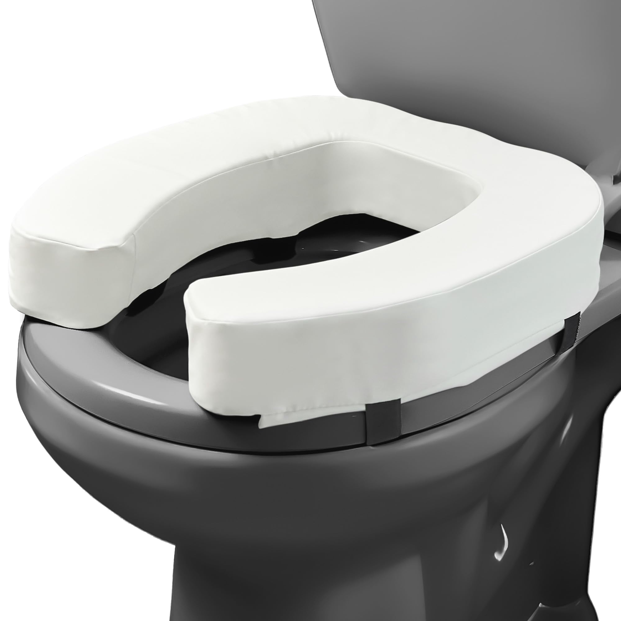 Elevador De Asiento De Inodoro Lunderg Adds De 7,62 Cm, Ajuste Universal, Blanco