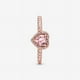 thumbnail image 2 of Anillo Pandora Corazón Elevado Rosa Chapado En Oro Rosa 14k Talla 8, 2 of 4