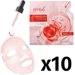 Emmlpls - Mascarilla Con Serum Facial Niacinamida Puro Detox Kit 10 Und