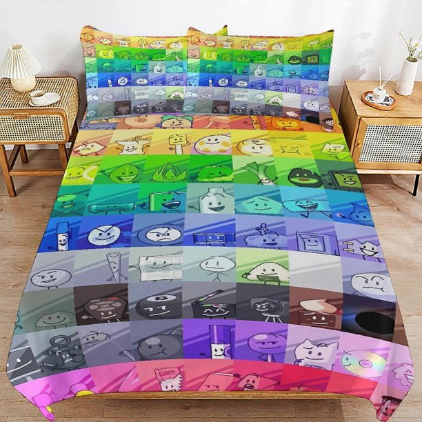 Battle for Dream Island BFDI Bed Duvet Cover Microfiber Bedding Se3D Printed Lightweight3 Piece Comforter Se, Duvet Cover An