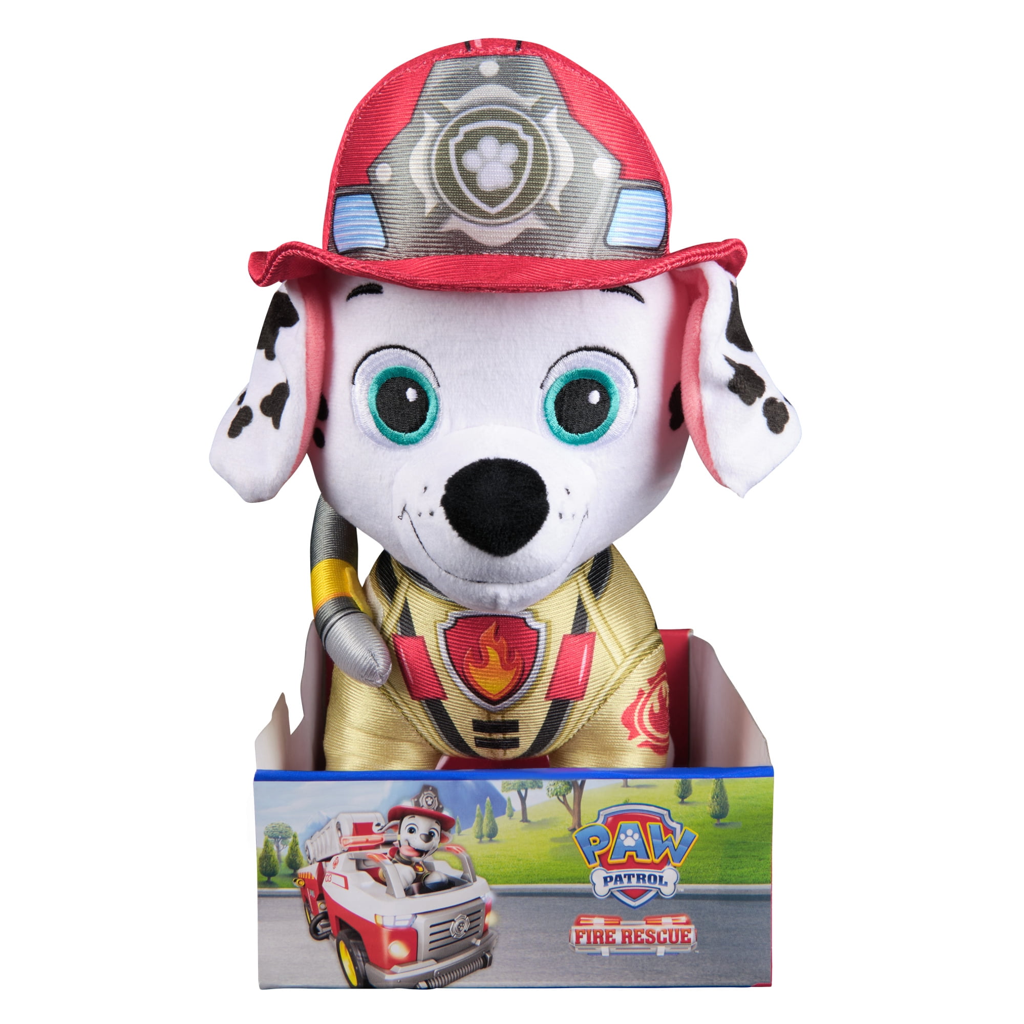 Peluche Marshall Blanco Y Rojo 25 Centímetros Paw Patrol