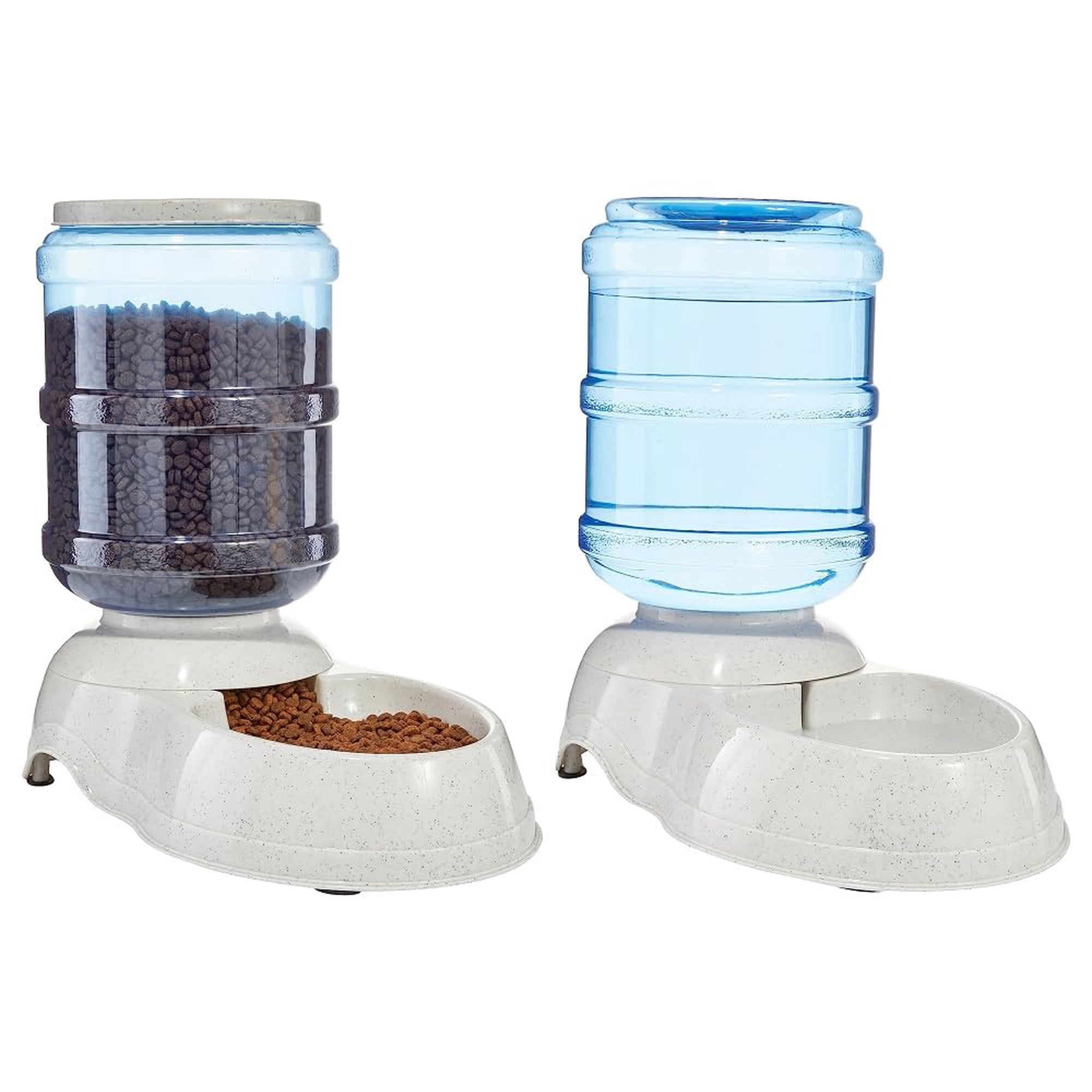Comedero De Comida Y Agua Amazonbasics Para Perros O Gatos, Tamaño Grande