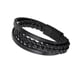 thumbnail image 5 of Punk Trenzado PU Cuero Pulsera Casual Gótico étnico Apilable Para Hombres Negro, 5 of 5