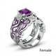 thumbnail image 3 of Stylish Purple Couple Stainless Steel Rings for Weddings and Engagements - Perfect Gift for Him or Her, 3 of 4