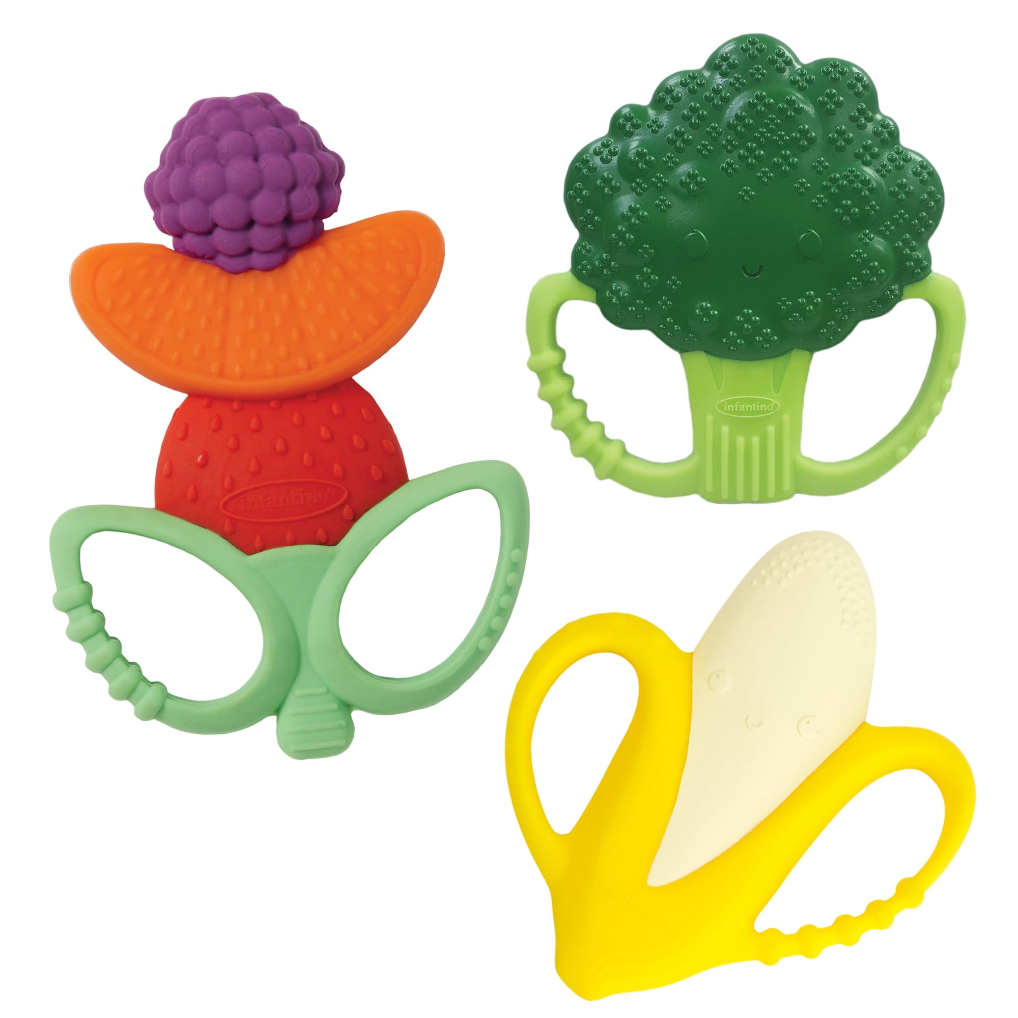 Juego De 3 Mordedores Lil' Nibbles De Silicone Infantino, Sin Bpa