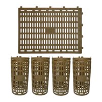 Magideal - 5 Protectores De Troncos De Árboles, Envoltura Protectora Para Plántulas, Cubierta Expandible Para Plantas, Cerca Protectora Para Jardín, Árboles Frut Marrón