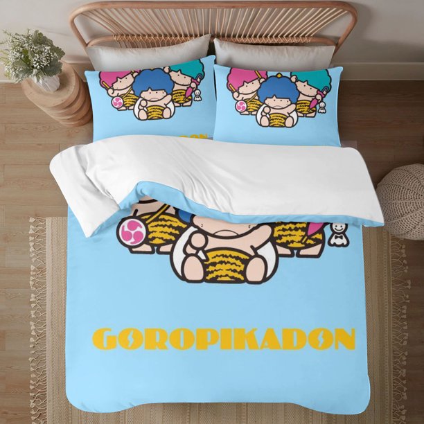 Goropikadon 3-Piece Bedding Set For Kids Boys Girls Adult Cartoon Warm Cute Fashion Holiday Present Gift Bed Sheets