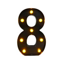 Magideal - Lámpara De Número De Marquesina Led, Luz En Forma De Número, Decoración, Fiesta Al Aire Libre, Compromiso, Cafetería Nocturna, Bar, Luz De Señal De Nú 8 531 X 858 X 157 Pulgadas