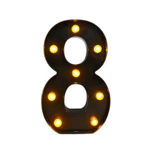 Magideal - Lámpara De Número De Marquesina Led, Luz En Forma De Número, Decoración, Fiesta Al Aire Libre, Compromiso, Cafetería Nocturna, Bar, Luz De Señal De Nú 8 531 X 858 X 157 Pulgadas