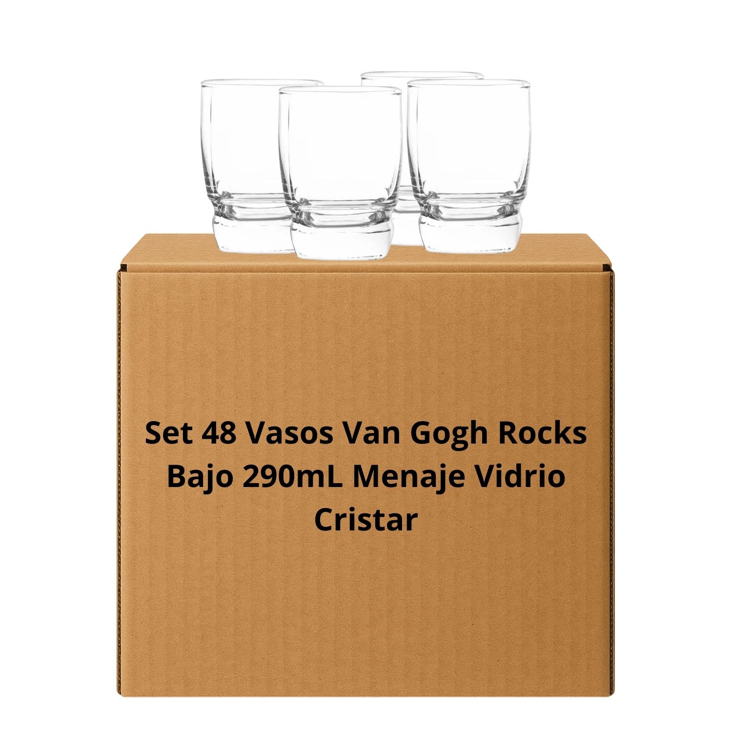 Set 48 Vasos Van Gogh Rocks Bajo 290Ml Menaje Vidrio Cristar