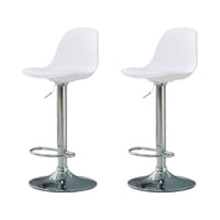 Global Latin - Pack 2 Silla Piso Bar Eame De Altura Con Respaldo De Polipropileno