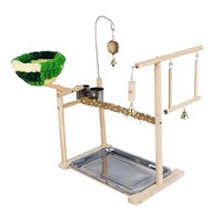 Ioensy - Perchas De Madera Para Loros Para Patio De Juegos, Soporte Multiusos Sólido Para Percha Para Pájaros