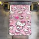 thumbnail image 1 of Hello Kitty Stickers Comforter Twin SizeComforter Set for Kids Girls3Pcs Bedding Set Printed Comforter with 2 PillowcasesDown AlternativeSoft and Lightweight Bed Sheets, 1 of 5