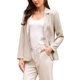 thumbnail image 4 of INSPIRE CHIC Blazer Casual de Negocios para Mujer 2026 Chaqueta de Manga Larga con Cinturón para Verano Primavera con Bolsillo M Caqui, 4 of 5