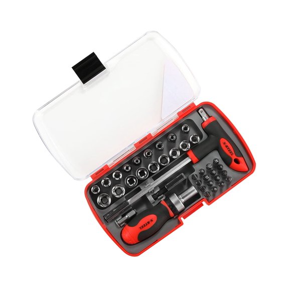 Juego de Destornilladores X-STEEL de 38 Piezas con Carraca