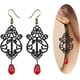thumbnail image 2 of Conjunto de collar y pendientes de encaje negro - Gargantilla con colgante de lolita gótica, accesorio para bodas, cumpleaños y Navidad., 2 of 6