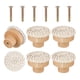 thumbnail image 1 of Pomos De Tocador De Ratán Bohemio, Pomos De Cajón De Ratán De Madera Para Puerta De Casa De Tocador, 1 of 5