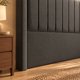 thumbnail image 4 of Respaldo de Cama 2 Plazas Lineal con Alas Tapizado en Lino Gris Oscuro 160 x 130 cm, 4 of 6