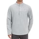 thumbnail image 1 of INSPIRE CHIC Camisetas Henley de Hombre de Manga Larga con Bolsillo en el Pecho y Botones Camiseta Casual XL Gris Claro, 1 of 6