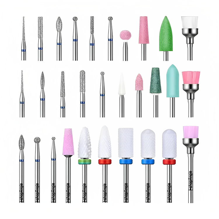 Genérico - Juego Manicura Pedicura Broca Uña Cerámica Profesional 30Pcs