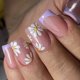 thumbnail image 1 of 24 Pcs Press on Nails Short White Daisy Fake Nails Full Cover Stick on Nails French Acrylic Exquisite False Nails with Glue Design Nails for Women and Girls, 1 of 2