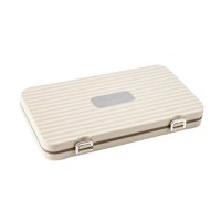 Magideal - Caja Organizadora De Joyas, Contenedor De Almacenamiento De Cuentas, Caja De Almacenamiento De Pendientes Simple, Caja De Exhibición De Pendientes Par Beige