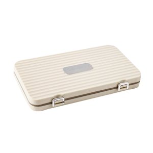 Magideal - Caja Organizadora De Joyas, Contenedor De Almacenamiento De Cuentas, Caja De Almacenamiento De Pendientes Simple, Caja De Exhibición De Pendientes Par Beige