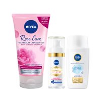 Nivea Rosecare Micelar + Luminous Sérum + Solar Fps50