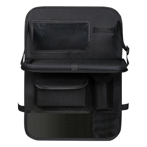 Magideal - Alfombril Organizadora Para Asiento Trasero , Organizador De Asiento Trasero, Bolsa De Almacenamiento Con Soporte Para Tableta Con , Negro