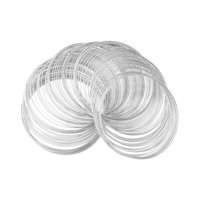 Magideal - Alambre De Memoria Alambre De Joyería Fuerte 100 Bucles Alambre De Joyería Fino Alambre De Metal Para Manualidades Diy Collar Artístico Brazalete Sumi Plata