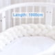 thumbnail image 4 of Almohada de cama trenzada de cuatro hebras con nudo largo tejido, bola kont, tira anticolisión para niños, 4 of 5