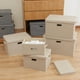 thumbnail image 5 of Cesta de almacenamiento de tela de lino con tapa, plegable, organizador de caja de almacenamiento, 5 of 5
