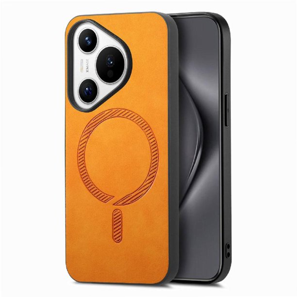 Magnetic Slim Case for Huawei Pura 70 with Camera Guard & Anti-Scratch Back Yellow