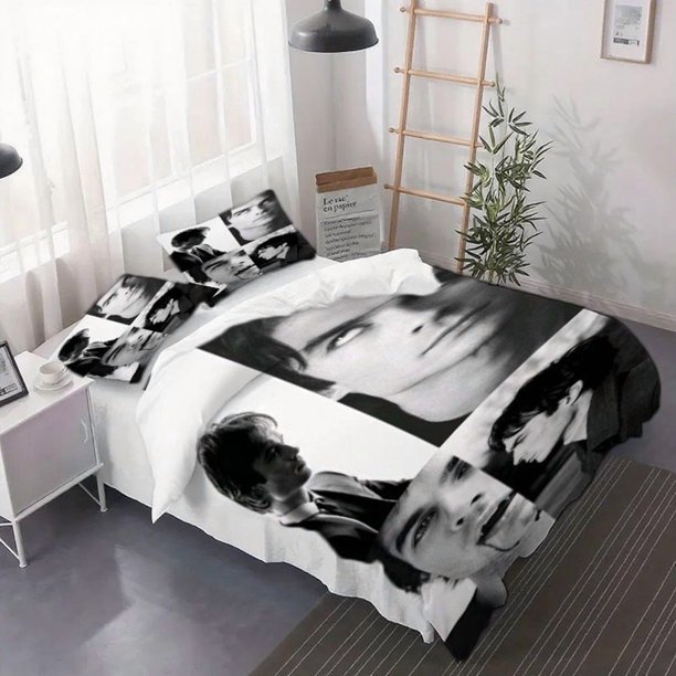 3pcs Ian Somerhalder Vampire Style Duvet Cover Set - Bedding Soft Duvet Cover And Pillowcases