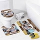 thumbnail image 4 of Los Inbestigadores-theme 4-Piece Shower Curtain Set with Rugs, Waterproof Bathroom Decor Set Includes Bath Mat, U-Shaped Rug, Toilet Lid Cover and Curtain with Hooks, 4 of 6
