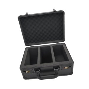 Magideal - Caja De Almacenamiento De Tarjetas Graduadas Con Cerraduras De Combinación, Fácil De Transportar, Portátil, Estuche Para Tarjetas Deportivas, Estuche 3 Ranuras