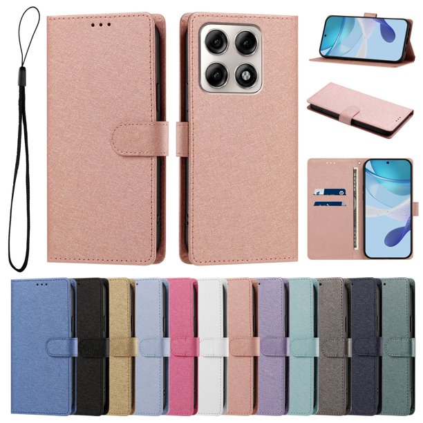 Cartera para Motorola Edge 70 Pro con Soporte y Correa, Rosa