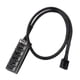 thumbnail image 5 of Divisor de concentrador de ventilador PWM, 5 vías, 4 piezas, negro, 40cm/15,7 pulgadas, adaptador , Cable de alimentación, Cable para enfriador, 5 of 5