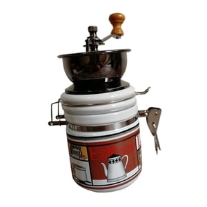 Magideal - Molinillo De Granos De Café Molinillo De Granos De Café Molinillo De Rebabas Cónico Molinillo De Café Con Mango Molinillo De Rebabas Para Regalo En El Estampado