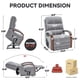 thumbnail image 1 of Power Grey Chenille Lift Recliner Chair Dual Motor Infinite Position Up to 350 LBS with Solid Wood Armrests, Heat Massage and Heavy Duty Motion Mechanism, 1 of 3