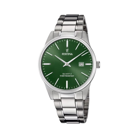 Reloj F20511/5 Festina Verde Hombre Acero Clasico