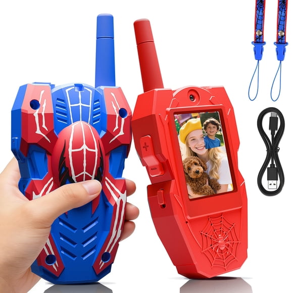 Walkie Talkies FUTESI Juego de 2 Unidades Recargables con Video para Niños