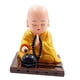 thumbnail image 2 of Figura De Peque?o Monje, Coche De Juguete Con Energía Solar, Cabeza De Bobble, Adorno De Coche De Juguete L Amarillo, 2 of 5