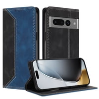 Funda Foxdock Para Google Pixel 7 Pro De Cuero Premium Bicolor Con Ranuras Rfid, Carcasa Tipo Billetera Antigolpes Y Soporte Plegable