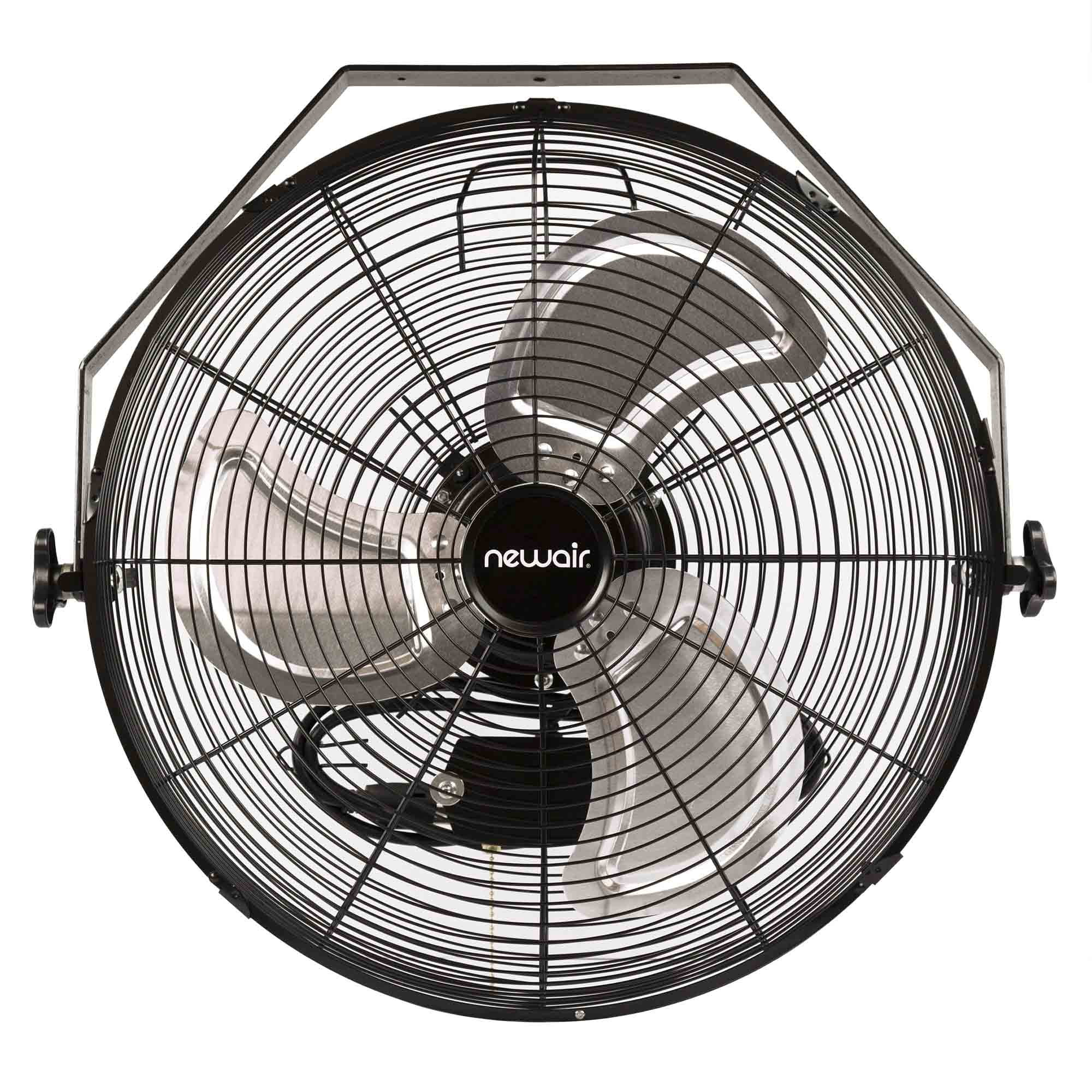 Ventilador De Alta Velocidad Montado En La Pared Newair Windpro18w Negro