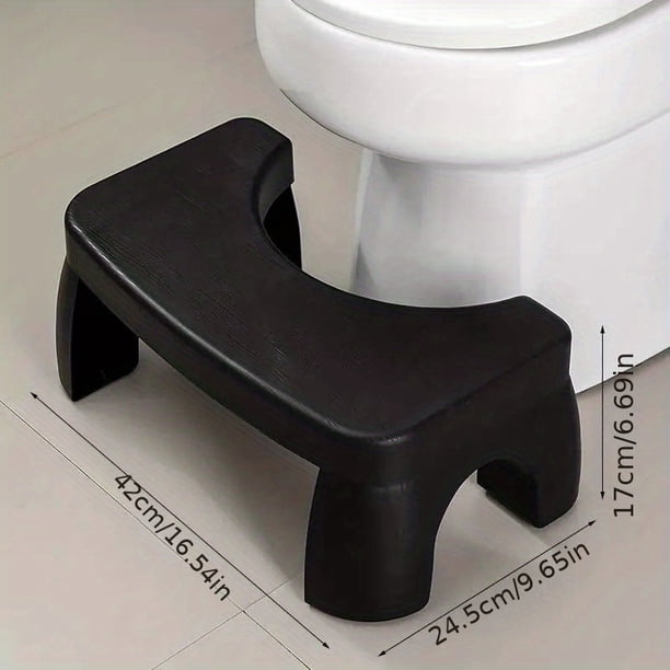 Experience the Natural Way of Bowel Movements with our 1pc Thickened Plastic Toilet Stool - Suitable for All Ages and Genders!